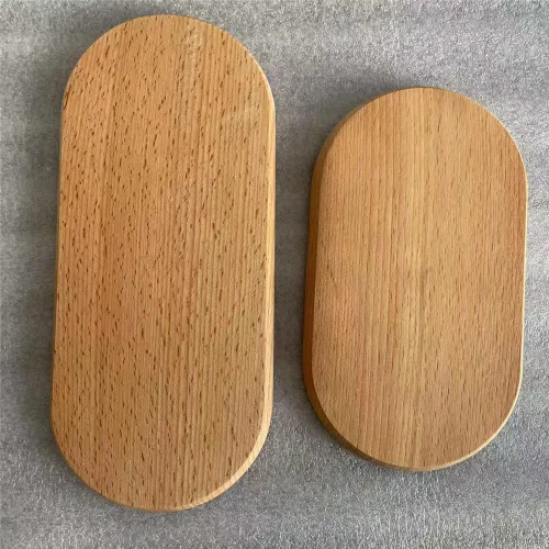 Miniatura 4 de Juego de 2 mini bandejas para servir joyas y monedas, bandeja ovalada de madera natural para postres, plato pequeño de queso de madera, bandeja