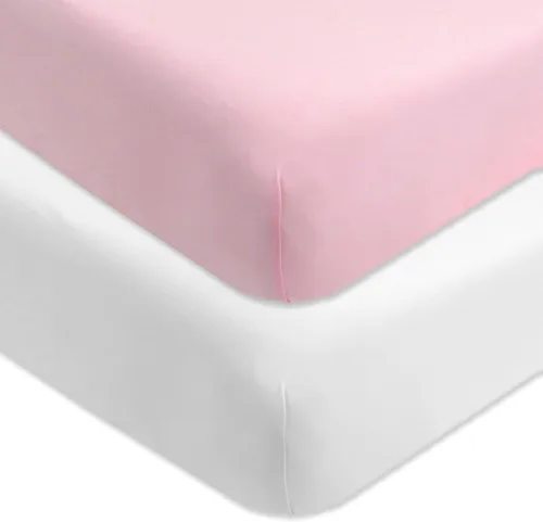 Miniatura 18 de HonestBaby Paquete de 2 sábanas bajeras para cuna Paquete de 2 - Azul claro