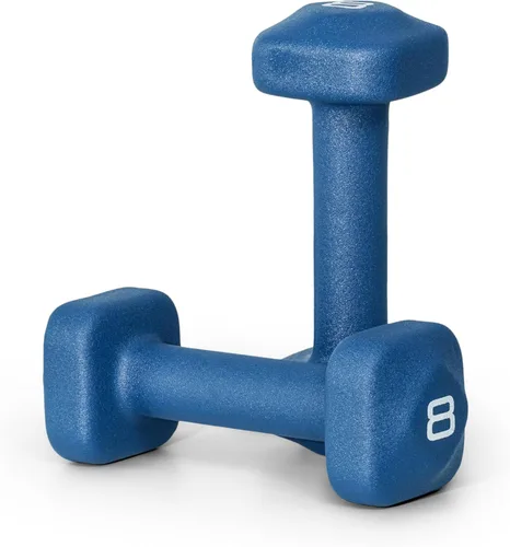 Miniatura 32 de Tone Fitness Pares de Mancuernas de Pesas de Neopreno con Cabeza Cuadrada Antirrodamiento Múltiples Opciones Azul