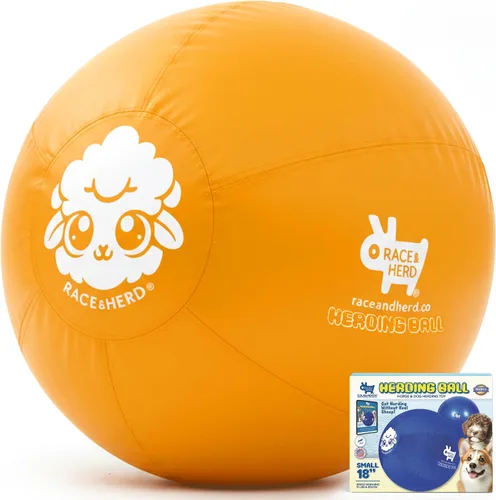 Miniatura 14 de Race&Herd Pelota de pastoreo XXL original de 25 pulgadas para perros grandes, juguetes de pastoreo, pelota duradera para perros grandes al aire
