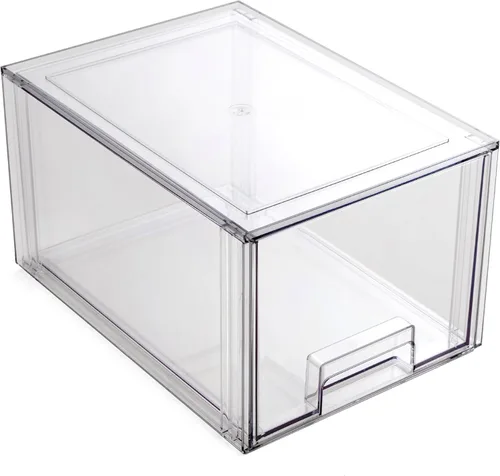 Miniatura 6 de BINO Cajones de almacenamiento apilables, Extra Grande Alto - Transparente THE CRATE COLLECTION Contenedores de almacenamiento con cajones