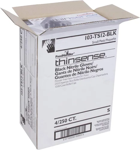 Miniatura 9 de FoodHandler 103-TS12-BLK FoodHandler thinsense nitrilo SM negro (paquete de 1000)