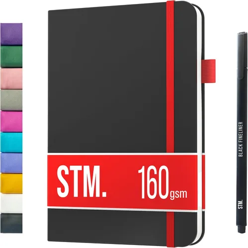 Miniatura 53 de Cuaderno de diario con puntos y cuadrícula A5 Cuadernos diarios en blanco para escritura personal, trabajo, mujeres Papel grueso de 120gsm, tapa