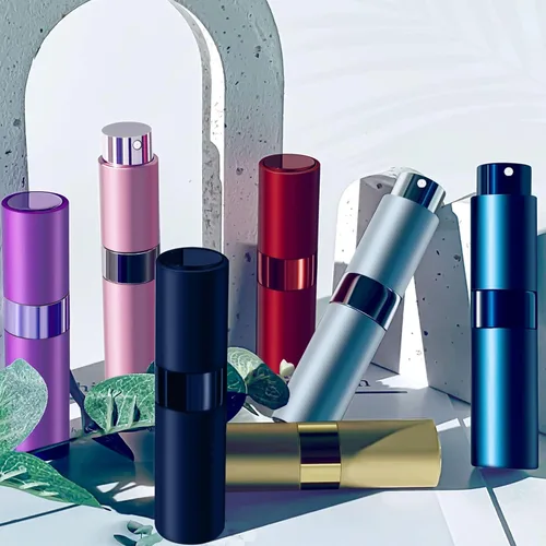 Miniatura 5 de 14 botellas de perfume atomizador portátil/0.3 fl oz, mini botella vacía recargable de colonia, pulverizador líquido de perfume de viaje de bolsillo