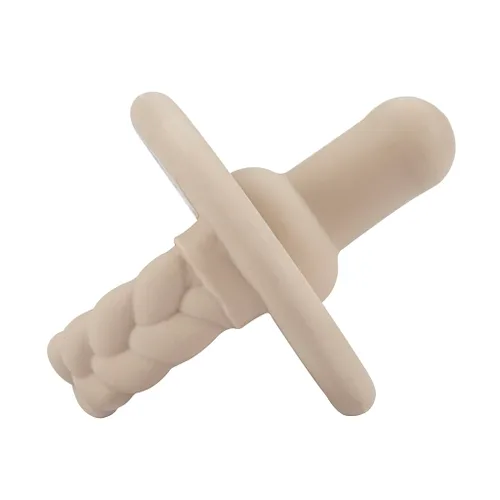 Miniatura 7 de Itzy Ritzy Chupetes de silicona para edades de 6 a 18 meses. Los chupetes Itzy cuentan con mango plegable y dos agujeros de aire para mayor Crema