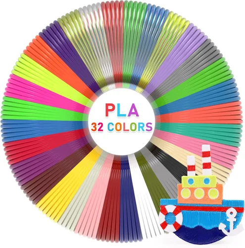 Miniatura 8 de Recambios de filamento para bolígrafo 3D de 18 colores, filamento PLA para bolígrafo 3D de 0.069 in, cada color de 10 pies (total 180 pies)