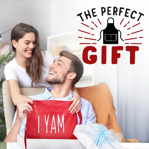 Miniatura 6 de Divertidos delantales para parejas - Ideas de regalo para ella y él - Boda, compromiso, nupcial, cumpleaños; juego de cocina