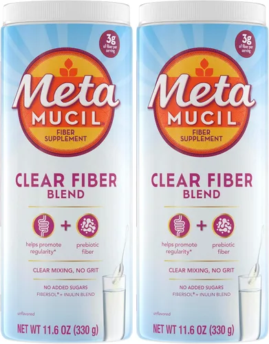 Miniatura 10 de Suplemento de fibra Metamucil, polvo de mezcla transparente sin sabor, sin granos, sin azúcar añadida, mezcla de suplemento de fibra prebiótica a