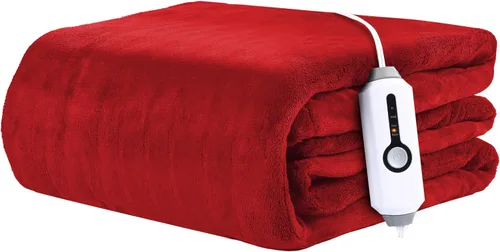 Miniatura 41 de Manta Eléctrica Térmica de Franela y Sherpa 50"x60" Tamaño Throw - 4 Niveles de Calor, Apagado Automático 10H, Calentamiento Rápido, Acogedora