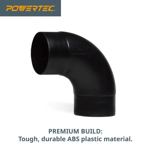 Miniatura 6 de POWERTEC Kit de manguito y codo flexible para recolección de polvo Se adapta a mangueras y tubos de 4 pulgadas