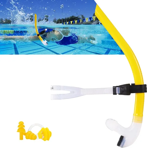 Miniatura 7 de Esnórquel de natación para natación en brazadas, sin ruido fuerte de gorgoteo, sin dolor en la frente, sin deslizamiento, esnórquel de entrenamiento