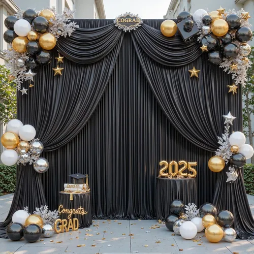 Miniatura 3 de 4 paneles de cortina de fondo negra para fiestas sin arrugas, cortinas de fotos negras, cortinas de fondo, decoración de tela para fiestas de Negro