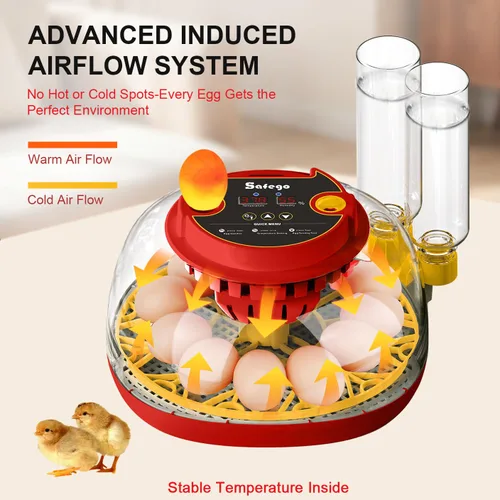 Miniatura 6 de Incubadoras para incubar huevos: kit de incubadora de huevos de pollo, codorniz, pato, pájaro, pollito con girador automático de huevos y pantalla