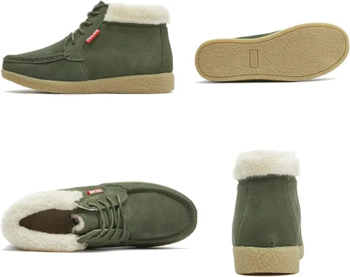 Miniatura 2 de TRULAND Botas de invierno para mujer Botas de tobillo con forro de piel de gamuza resistentes al agua