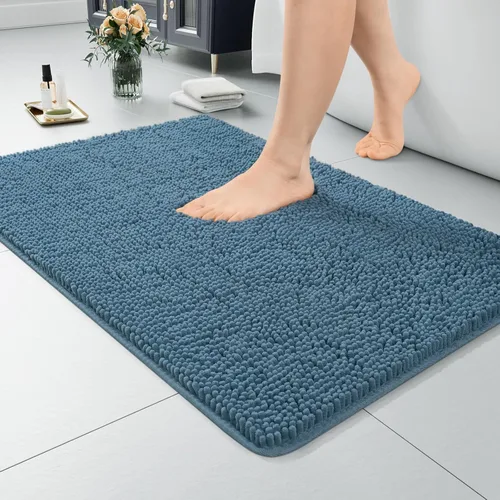 Miniatura 21 de LOCHAS Alfombra de Baño de Lujo Lanuda Tapete de Baño 24 x 17 Pulgadas, Alfombras de Baño Lavables Antideslizantes para Baño y Ducha, Alfombras