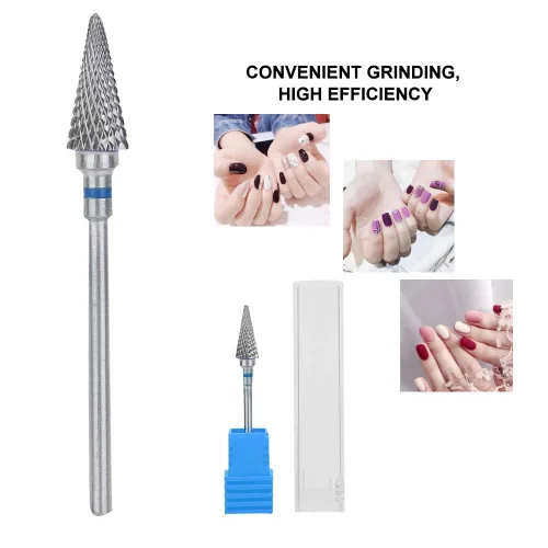 Miniatura 3 de Broca de manicura de acero de tungsteno para arte de uñas, brocas eléctricas para manicura y pedicura, cabeza de molienda, herramientas de arte