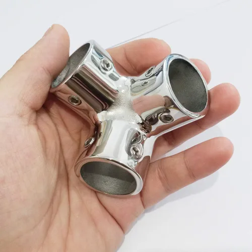 Miniatura 3 de Heavy Dudy - Barra de mano de tubo de 7/8 pulgadas, grado marino 316 SS pulido espejo de barandilla de mano de 90 grados 7/8 "(22 mm) codo