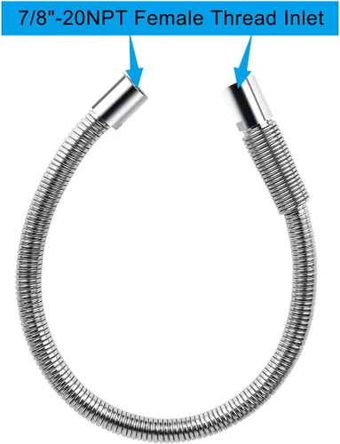Miniatura 2 de Manguera de grifo de preenjuague de 30 pulgadas, manguera rociadora comercial de acero inoxidable para grifo de fregadero de cocina comercial, kit
