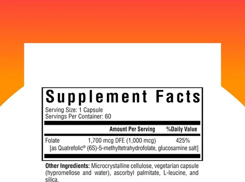 Miniatura 2 de Seeking Health L-5-MTHF, apoya la metilación saludable, suplemento de folato de metilo de fácil absorción, suplemento de apoyo MTHFR, 1,700 mcg