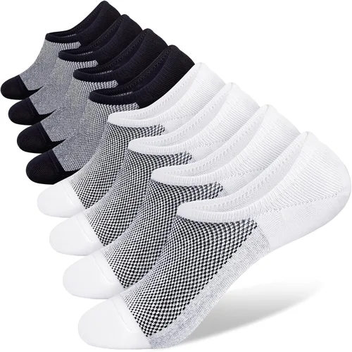 Miniatura 12 de SIXDAYSOX Calcetines invisibles para hombre, paquete de 6/8 unidades, de algodón, finos, corte bajo, antideslizantes para zapatos planos, tenis