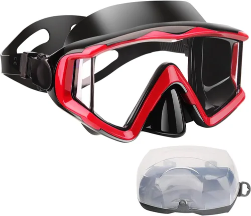 Miniatura 32 de Máscara de buceo Anti-niebla Natación Snorkel máscara adecuada para adultos Buceo Natación Snorkel Gafas Máscaras Lentes negro-azul