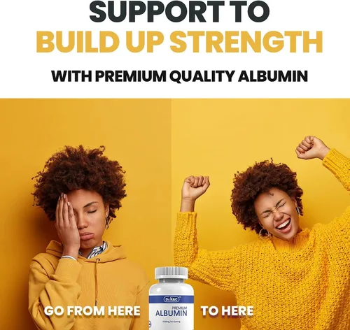 Miniatura 5 de Dr.K&C Suplemento de proteína de albúmina premium de 1000 mg, 1 botella (120 tabletas), apoyo diario de energía y bienestar