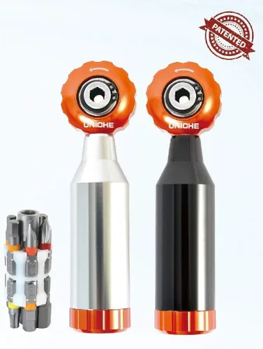 Miniatura 2 de Miniherramienta de trinquete continuo de bicicleta con función reversible. Kit de reparación multiherramienta para bicicletas de carretera