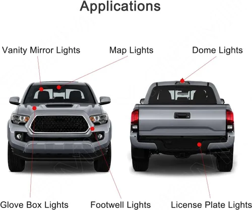 Miniatura 3 de Xpismii Kit de 12 luces LED blancas de 6000 K para interior Ram de 2009, 2010, 2011, 2012, 2013, 2014, 2015, 2016, 2017, 2018, Dodge Ram 1500 2500