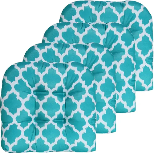 Miniatura 73 de Sweet Home Collection - Cojines para silla de patio al aire libre, cojines prémium con relleno grueso y cómodo de fibra, con tul, 19 x 19 pulgadas