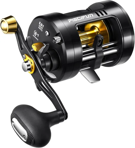 Miniatura 9 de Piscifun Chaos Pro - Carrete de pesca redondo de cebo con cuerpo de aluminio mecanizado CNC, carrete redondo para bagre con un arrastre máximo