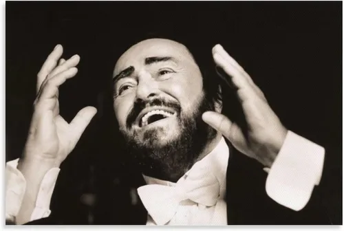 MAXIAN Luciano Pavarotti - Póster de arte tenor del mundo, 4 pinturas sobre lienzo, póster de arte de pared, impresión de desplazamiento, impresión