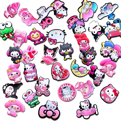 Miniatura 2 de 35 dijes de cocodrilo para decoración de sandalias de zapatos kawaii para niñas, mujeres, adolescentes, adultos, recuerdos de fiesta, Metal