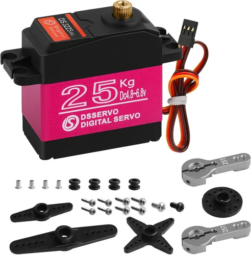 Miniatura 9 de 66.1 lbs Digital servo alto torque completo metal engranaje impermeable, adecuado para coche de control remoto modelo RC con un ángulo de control