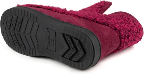 Miniatura 5 de RockDove - Pantuflas estilo botín de forro polar con espuma viscoelástica y suela de goma para mujer