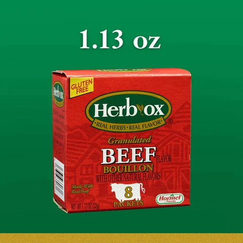 Miniatura 10 de Herb-Ox Caldo instantáneo y condimento granulado en paquetes de caldo de res, 1.1 onzas