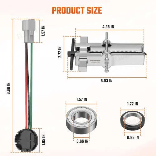 Miniatura 5 de CLUBRALLY Club Car Sensor de velocidad y kit de imán GE para carrito de golf DS IQ y precedent con motor GE solo OEM # 102265601 120402100