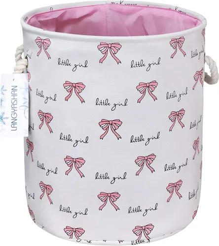 Miniatura 10 de Cesta de Ropa de Lona Plegable Organizador Cesta de Almacenamiento para Niños y Niñas Cesto de Ropa Sucia Contenedores de Juguetes Cestas de Regalo