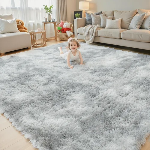 Miniatura 58 de Alfombras circulares súper suaves para niñas, castillo de princesa, tienda de campaña de 5 diámetros, alfombras circulares de área para dormitorio