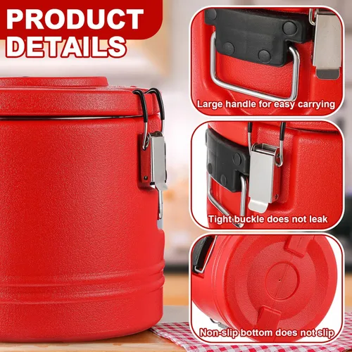 Miniatura 6 de Jinei Calentador de alimentos caliente o refrigerador, contenedor de alimentos aislado con cuchara, caja de sopa comercial portátil