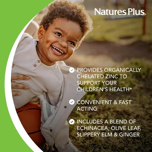 Miniatura 4 de NaturesPlus Animal Parade KidZinc, sabor a mandarina, 90 pastillas con forma de animal, zinc quelado orgánicamente, vegano, sin gluten, 90 porciones