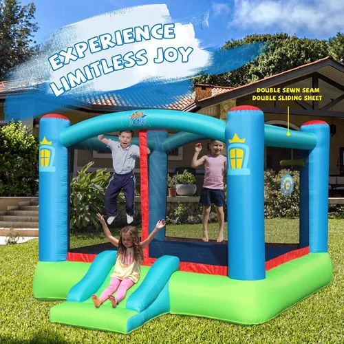 Miniatura 6 de Action Air Casa de la rebote, gorila inflable al aire libre con soplador, gran área de salto castillo animoso para niños