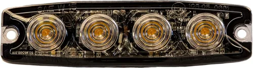 Miniatura 2 de Buyers Products 8892240 - Luz estroboscópica LED ultrafina de 4.5 pulgadas, ámbar, 4 LED, patrones de flash síncronos y alternos, luz de emergencia