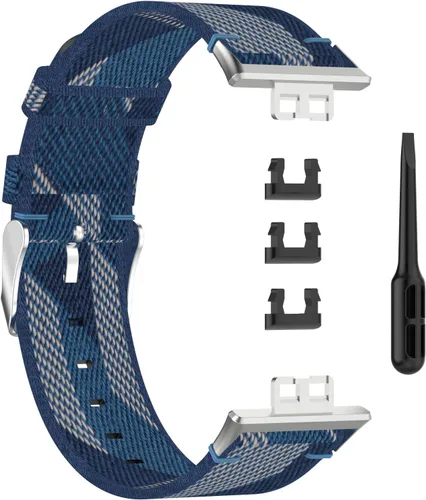 Miniatura 4 de Pulsera de nailon compatible con Huawei Watch Fit, Watch Fit New, Watch Fit New Edición Especial B39, correa de repuesto de silicona suave
