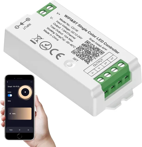 Miniatura 10 de SEZO WB5 5 en 1 Tuya WiFi 2.4GHz PWM LED controlador para atenuación RGB RGBCCT RGBW LED tira compatible con Alexa/Google Home/Tuya Smart Life APP