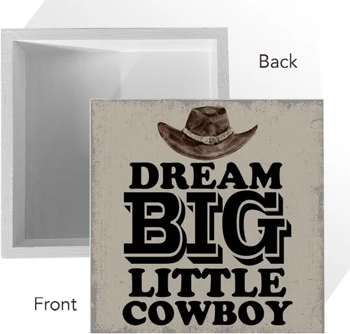 Miniatura 3 de Western Decor - Letrero de madera para baño occidental, decoración del hogar, rústico, dormitorio, divertido, estante de escritorio, mesa de centro