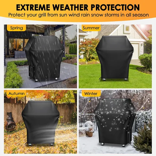 Miniatura 4 de Funda para parrilla de 32 pulgadas para parrilla al aire libre, impermeable, resistente a la intemperie, resistente a los rayos UV y a