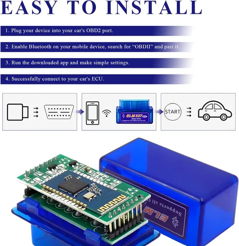Miniatura 5 de ELM327 OBDⅡ Escáner de diagnóstico automático para coche, herramienta de escaneo Bluetooth automático profesional lector de código de falla