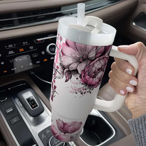 Miniatura 5 de Fancyfams Regalos cristianos para mujeres, vaso de viaje de acero inoxidable de 40 onzas con asa y pajita, regalo de cumpleaños para mamá, amiga