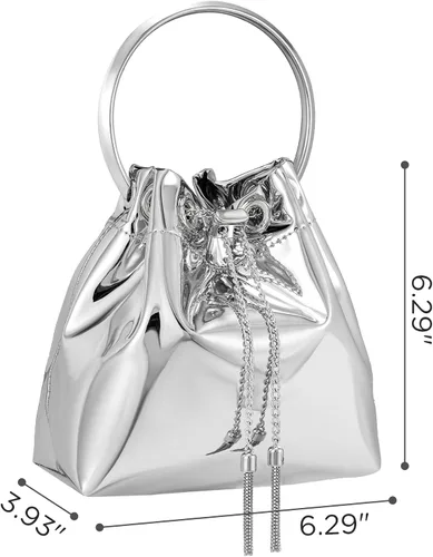 Miniatura 2 de SWEETV Bolso de noche con lentejuelas brillantes para mujer, con diamantes de imitación, para uso formal, boda, cóctel, graduación, fiesta, club