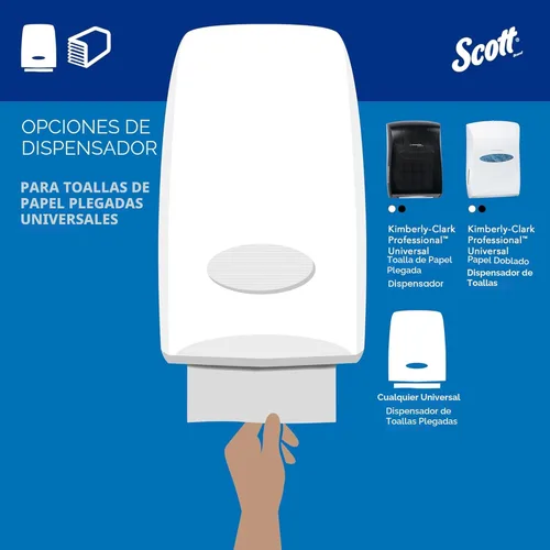 Miniatura 8 de Zama Scott toallas de papel C-Fold para dispensador, Kimberly-Clark cuidado de la salud SKU 1510, blanco, 10.125 x 13.15 pulgadas., Blanco, 2400